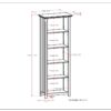 Acadian - 5 Shelf Bookcase - White - Image 2