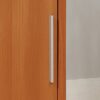 Sideboard Buffet Entry Cabinet Sliding Doors Metal Bar Handles Four Shelves - Light Cherry - Image 4