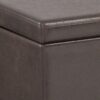 Avalon - Extra Large Storage Ottoman Bench - Distressed Brown - Image 8