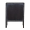 Faux Leather Nightstand, 3 Drawer - Black - Image 8