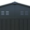 Outdoor Storage Shed, Metal Garden Shed Backyard Utility Tool House Building With 2 Doors And 4 Vents For Car, Truck, Bike, Garbage Can, Tool, Lawnmower - Black - Image 5