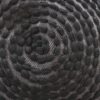 River - Handcrafted Cylindrical Pouf With Water Resistant Fabric - Black - Image 5