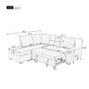 Sleeper Sectional Sofa, L-Shape Corner Couch Sofa Bed With Storage Ottoman & Hidden Arm Storage & USB Charge For Living Room Apartment - Black - Image 2