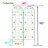 2 Pack Metal Garden Trellis Rustproof Trellis For Climbing Plants Outdoor Flower Support - Green - Image 2