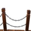 Wooden Arc Footbridge With Chain Railings For Backyard Creek Stained 5 Ft - Brown - Image 9
