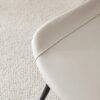 Chic Dining Chair With Black Metal Legs And Curved Widened Cushion Design (Set of 6) - Light Gray - Image 7