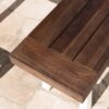 Tranquilizer - Outdoor Acacia Wood Bench With Slat Panel Design - Dark Brown / White - Image 7