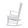 Classic Wooden Porch Rocker Chair Populus Wood Comfortable Design - White - Image 6