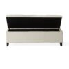 Glouster - Storage Ottoman With Leather Upholstery - Ivory - Image 13