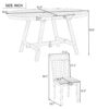 5 Piece Dining Table Set Round Extendable With Chairs - Natural Wood Wash - Image 3