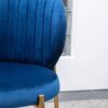 Amoa - Contemporary Velvet Upholstery Dining Chair - Blue - Image 7