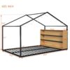 Full Size Bed House Frame With Shelves And Lights - Black - Image 13