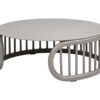 Harper - Indoor/Outdoor Modern Round Coffee Table - Geige Taupe Aluminum - Image 2