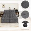 Versatile Sofa Bed Modular Sofa Free Combined Sofa With 2 Storage Racks - Dark Gray - Image 7