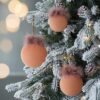 Christmas Ball Ornaments, Glass Decorative Hanging Ball Christmas Tree Ornaments For Holiday Party Decorations (Set of 12) - Brown - Image 5