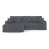 Minimalist L Shape Modular Sectional Sofa Bed - Gray - Image 14