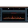 Nantucket - Fireplace TV Stand Console For TVs Up To 100" - Blue Denim, Whiskey - Image 6