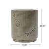 Rustic Magnesium Oxide Side Table With Fish Pattern Design - Gray - Image 3