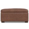 Gabbie - Square Coffee Table Storage Ottoman - Brown - Image 3