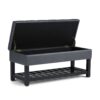 Saxon - Storage Ottoman Bench - Stone Gray - Image 2