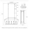 5 Light Farmhouse Kitchen Island Lighting, 5 Light Industrial Linear Chandelier For Dining Room Metal Hanging Pendant Light Fixture For Bedroom Living Room Hallway Conference Room - Matte Black - Image 3