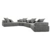 Oversized Modular U Shaped Sectional Sofa, Luxury Boucle Floor Couch Set, Convertible Sleeper Couch, Spacious Foam-Filled Sofa Bed, 4 Piece Free Combination - Gray - Image 4