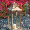 Candle Lantern Decorative, Hurricane Lantern Holder Decor For Indoor Outdoor, Home Garden Wedding - Ivory - Image 13