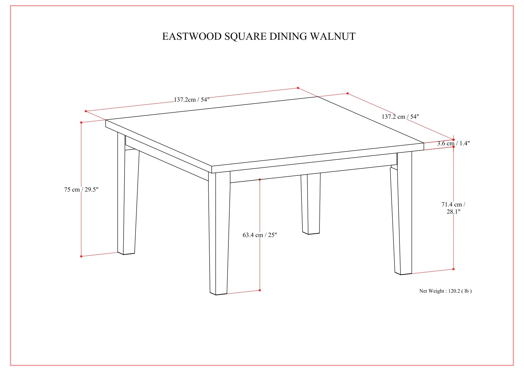 Eastwood - Square Dining Table - Brown - Wood - Image 3