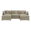 Modern Sofa Modular Sofa Couch Upholstered, L - Shape Sectional Sofa With Side Storage Pockets For Living Room - Brown - Image 19