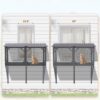 Premium Cat Window Box With Bug Proof Net For Large Indoor Cats Spruce Wood & Polyester - Antique Gray - Image 7