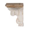 Distressed And Wooden Wall Shelf With Corbel Design - Brown / Antique White - Image 6