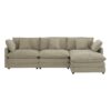 Modern Sofa Modular Sofa Couch Upholstered Corduroy, L - Shape Sectional Sofa With Side Storage Pockets For Living Room - Brown - Image 19