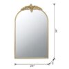 Arched Wall Mirror With Metal Frame, Wall Mirror For Living - Gold - Image 8