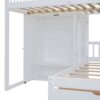 Full Over Twin Bunk Bed With Wardrobe, Drawers - White - Image 9