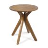 Stamford - Outdoor Bistro Table Acacia Wood X - Base - Teak - Image 5