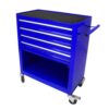 4 Drawers Multifunctional Tool Cart With Wheels - Blue - Image 19