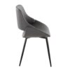 Fabrico - Mid-Century Modern Dining Chair (Set of 2) - Black / Gray - Image 3