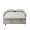 Pull Out Sleep Sofa Bed Loveseats Sofa Couch With Adjsutable Backrest, Storage Pockets, 2 Soft Pillows, USB Ports For Living Room, Bedroom, Apartment, Office - Beige - Image 14