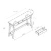 Modern Console With One Drawer - White - Image 7