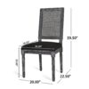 French Country Inspired Dining Chair Set With Cane Backrest - Distressed Light Brown - Image 3