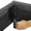 King Size Upholstered Platform Bed - Charcoal Gray - Image 9
