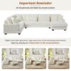 Oversized Sectional Sofa U - Shaped Sofa Couch Modern Sofa Upholstered In Soft Corduroy With A Chaise Lounge For Living Room - Beige - Image 10