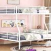 Full Long Over Queen Metal Bunk Bed - White - Image 12