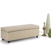 Avalon - Storage Ottoman Bench - Satin Cream - Image 8