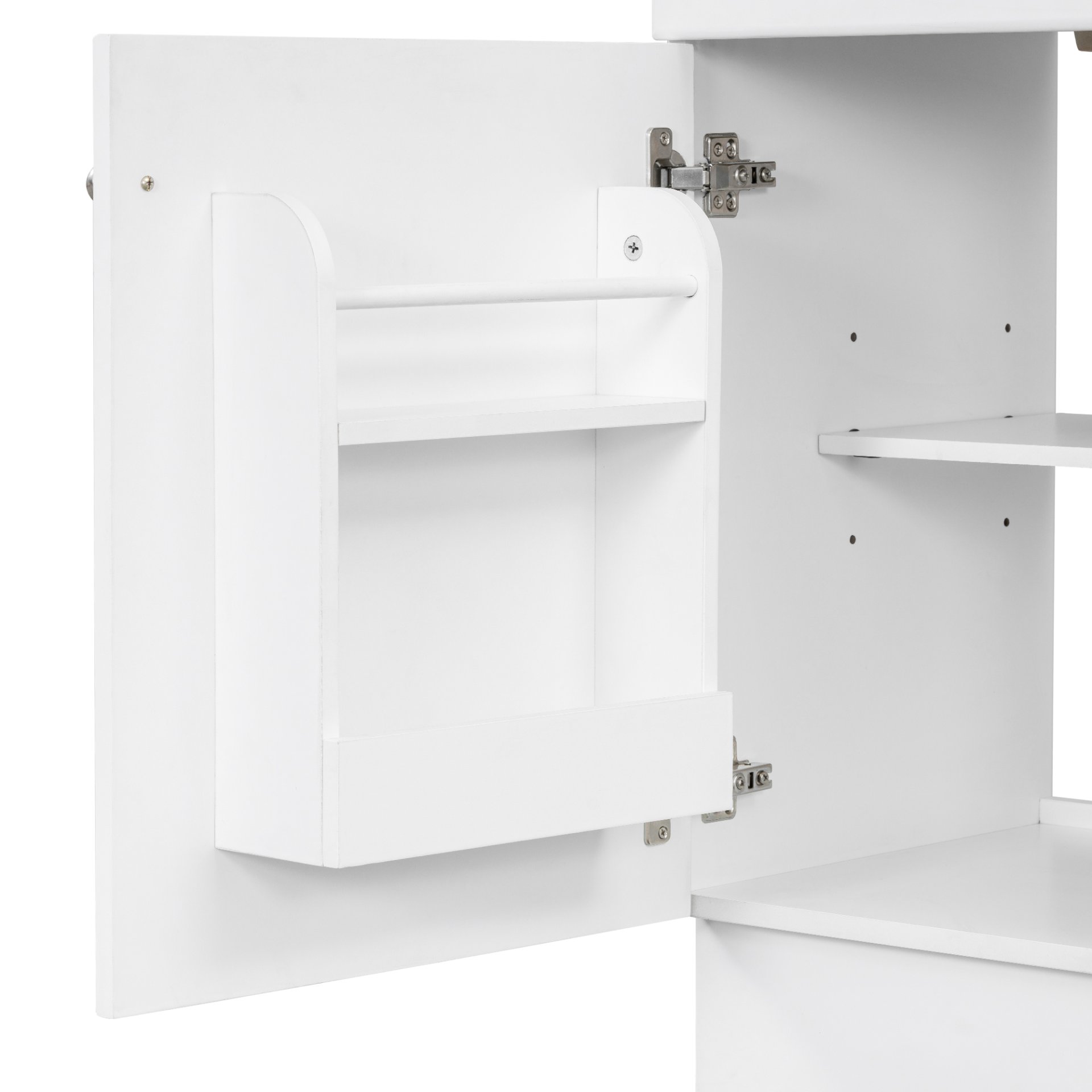 18" Bathroom Vanity With Sink, & Ceramic, Adjustable Shelf - White - Image 19