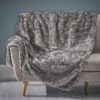 Luxury Throw Blanket With Streaks - Gray - Image 5
