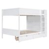 Full Over Full Bunk Bed With 2 Drawers And Multi-Layer Cabinet - White - Image 10