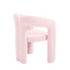 Contemporary Designed Velvet Upholstered Accent / Dining Chair With Armrests - Pink - Image 22