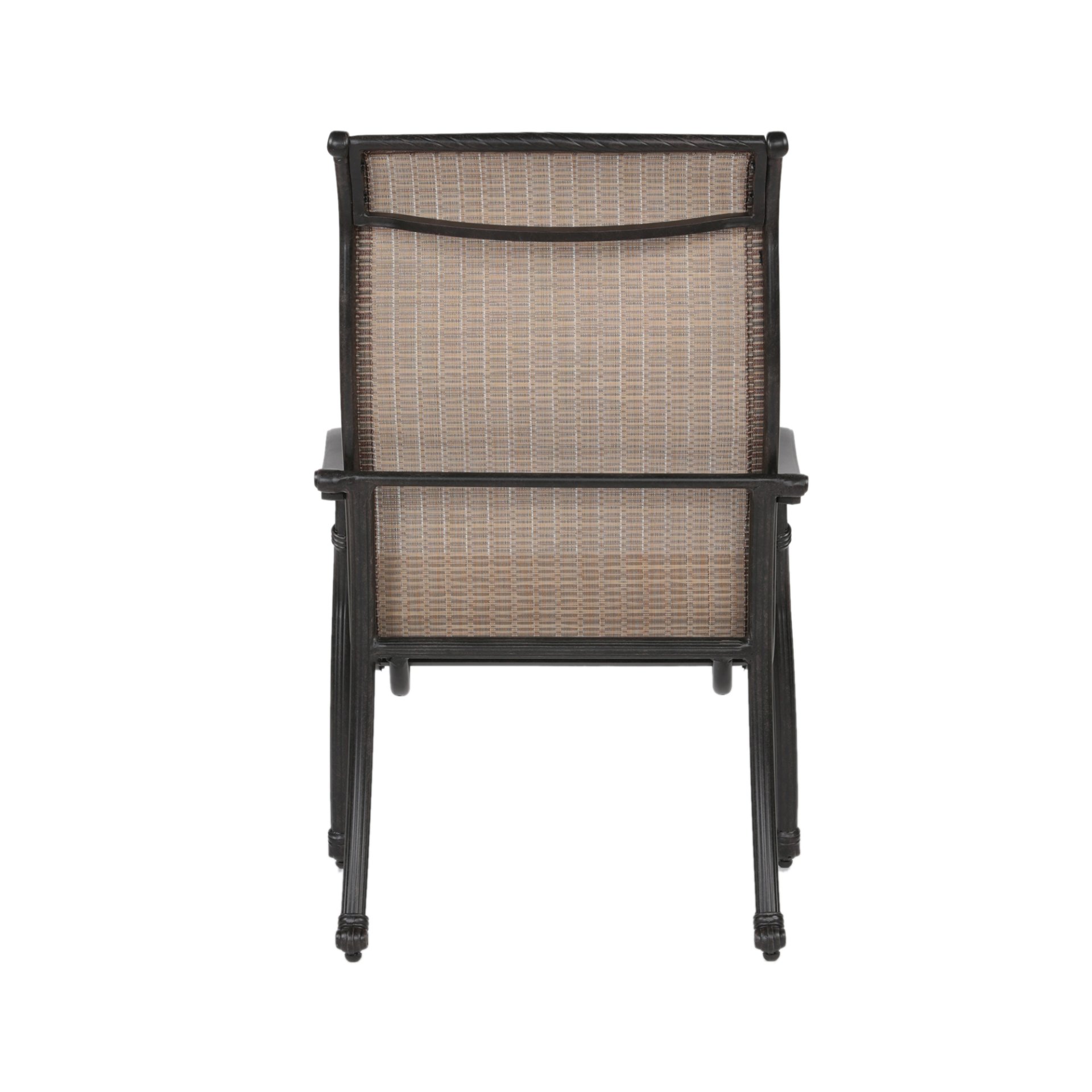 Patio Outdoor Sling Patio Chairs With Aluminum Frame, All-Weather Furniture (Set of 2) - Bronze - Image 6