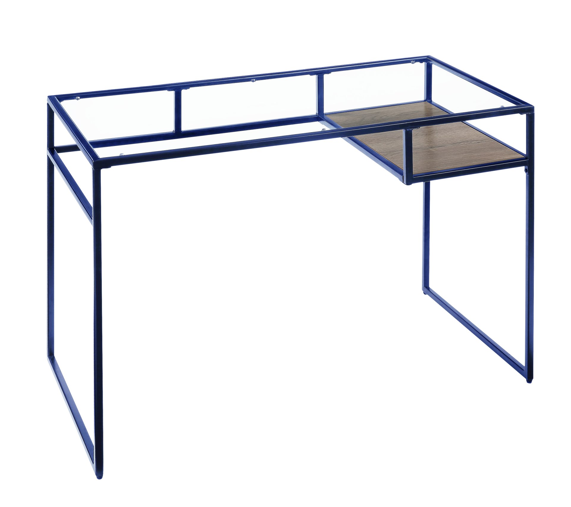 Yasin - Glass Top Writing Desk - Blue - Image 7